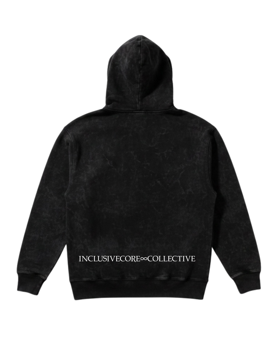 Metal Advocate Mineral Wash Hoodie - White Logo