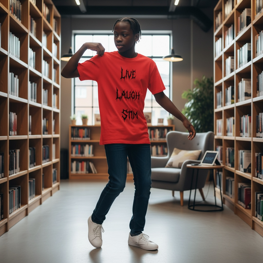 Live Laugh Stim- Red Youth Tee