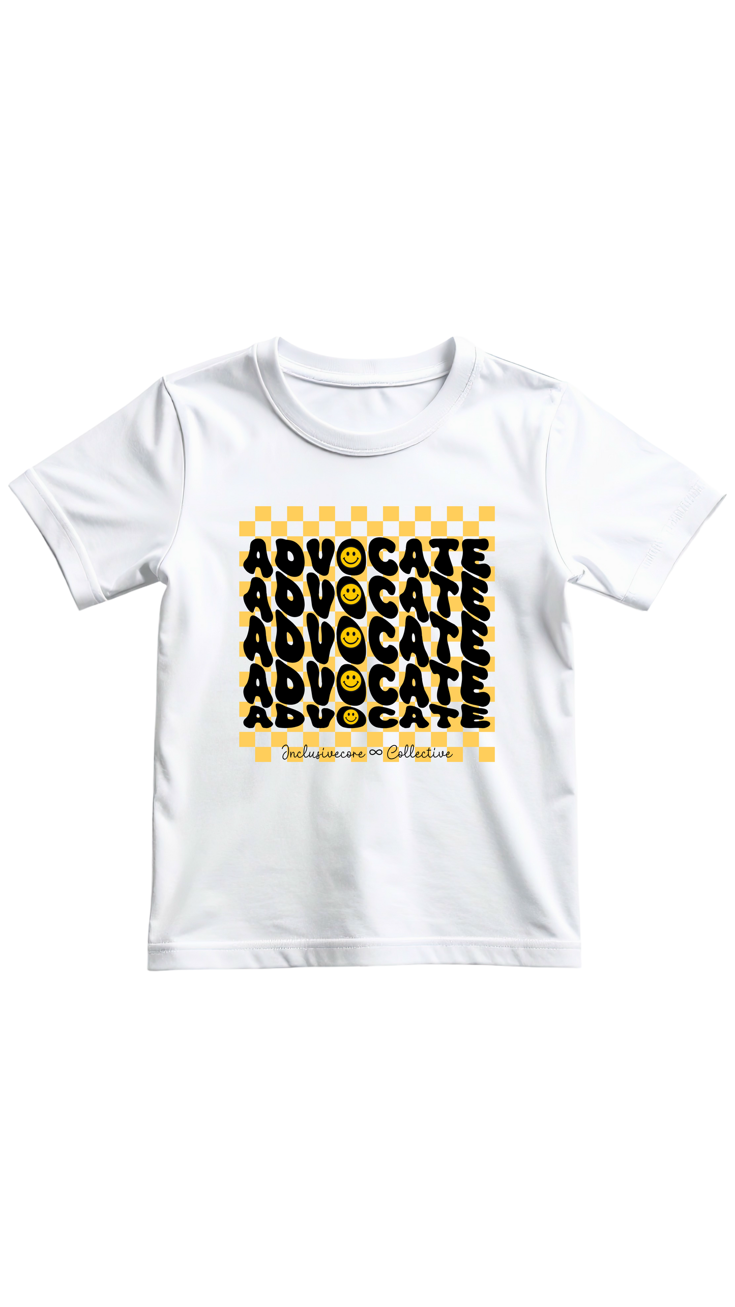 Advocate Checkers - White Toddler Tee