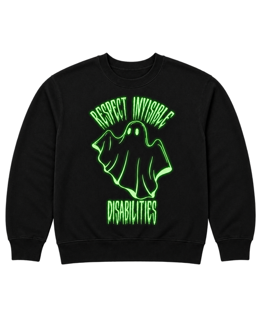 Respect Invisible Disabilities Pullover - Black Glow-in-the-Dark