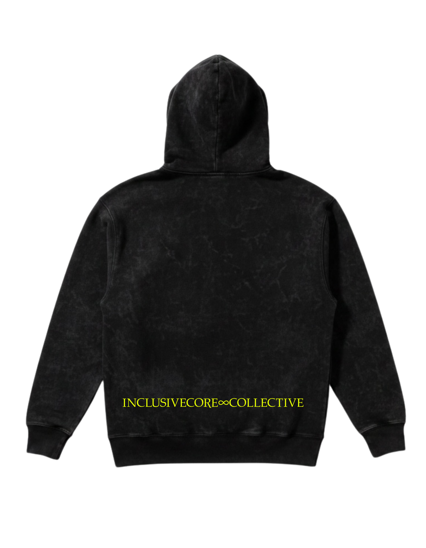 Metal Advocate Mineral Wash Hoodie - Yellow Green Logo