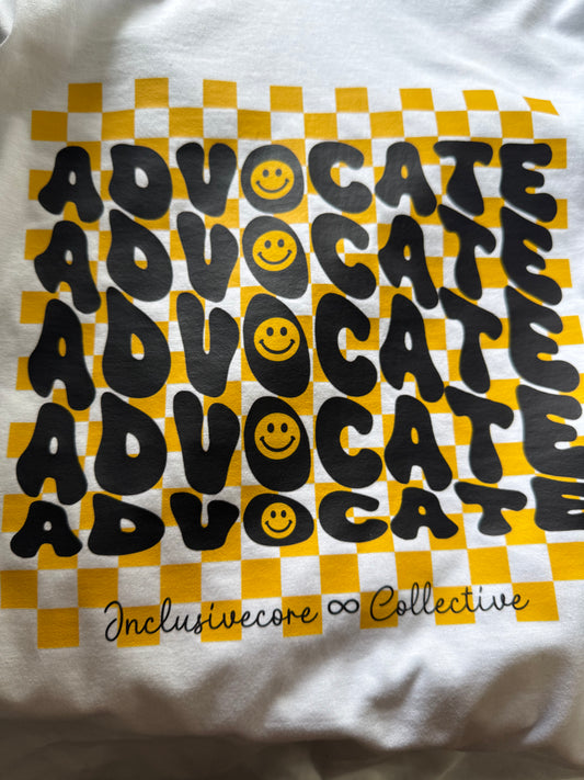 Advocate Checkers - White Toddler Tee
