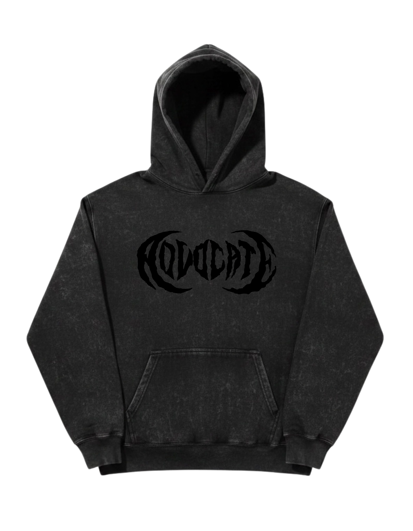 Metal Advocate Mineral Wash Hoodie - Black Logo