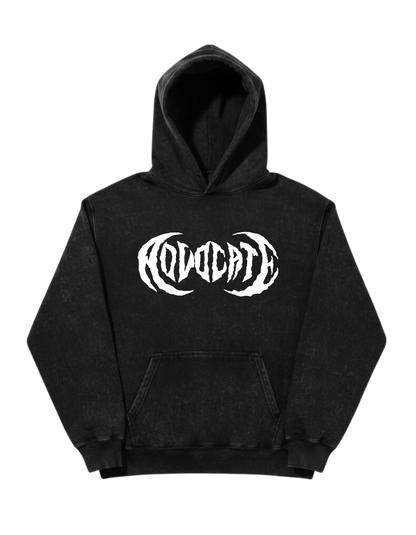 Metal Advocate Mineral Wash Hoodie - White Logo