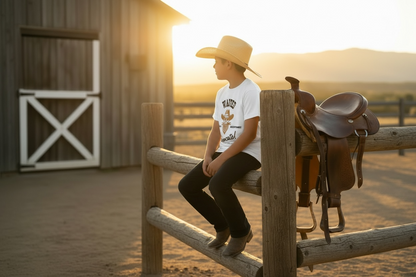 WANTED - White with Black Font Youth Tee