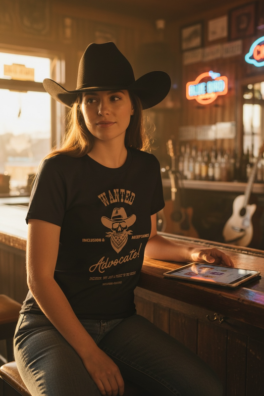 WANTED - Black and Brown Adult Unisex Tee