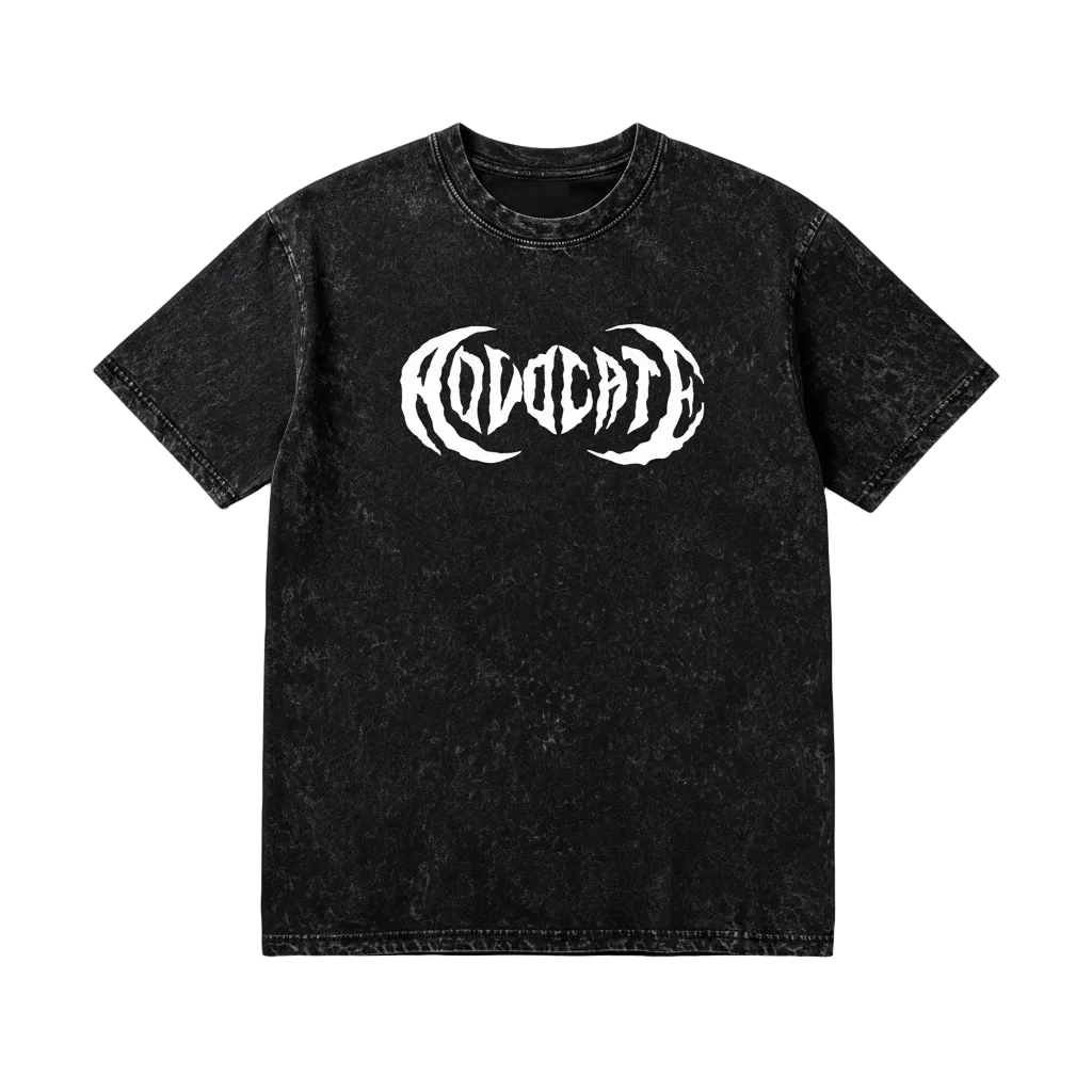 Metal Advocate Mineral Wash Tee - White Logo
