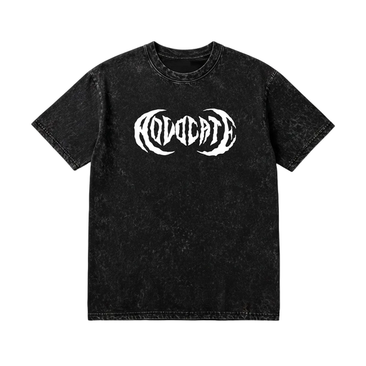 Metal Advocate Mineral Wash Tee - White Logo