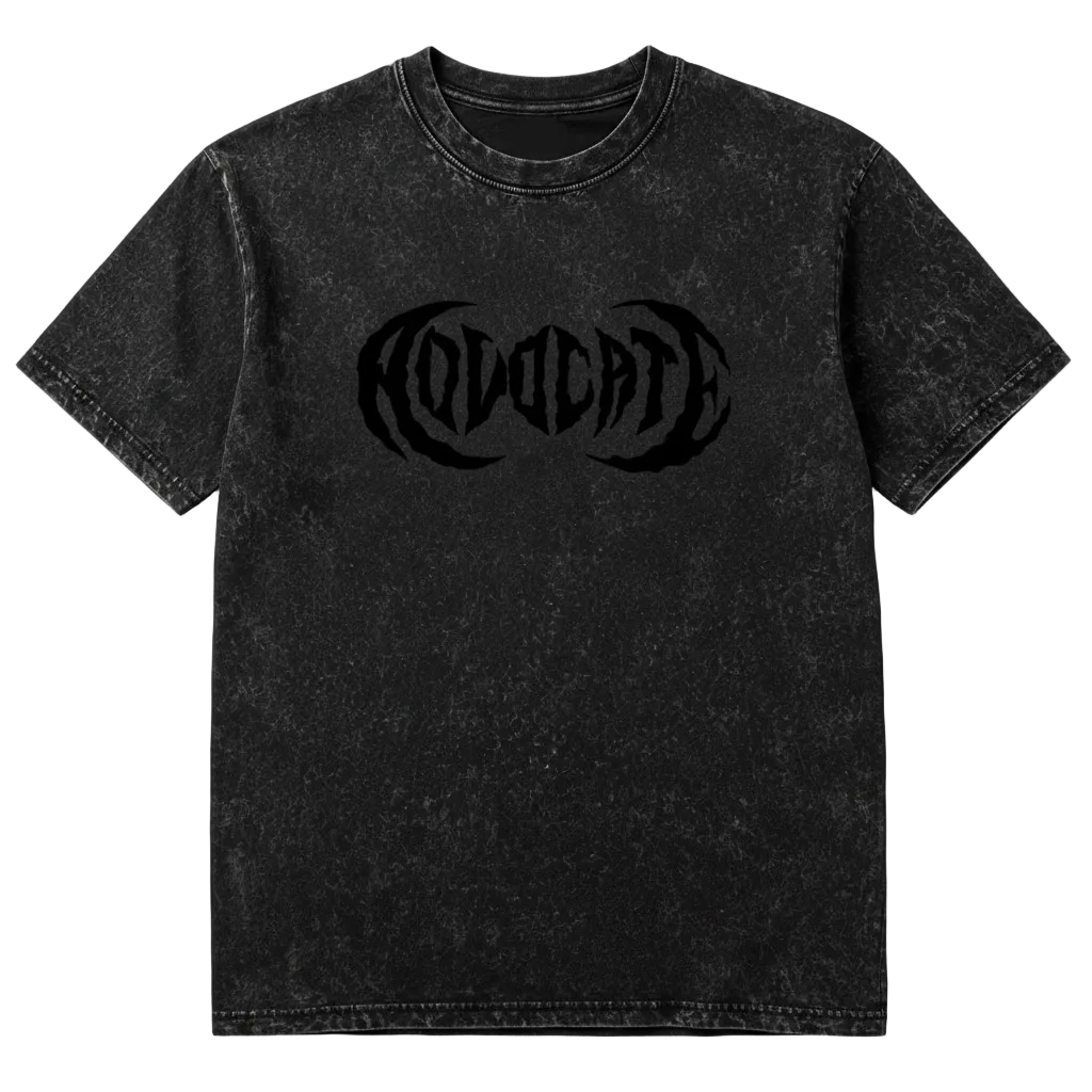 Metal Advocate Mineral Wash Tee - Black Logo