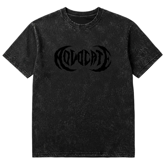 Metal Advocate Mineral Wash Tee - Black Logo