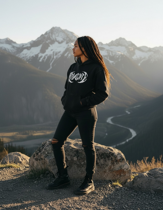 Metal Advocate Mineral Wash Hoodie - White Logo