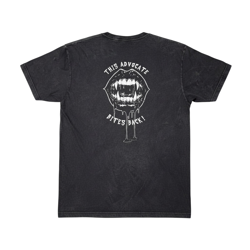 This Advocate Bites Back - Vintage Black Adult Tee