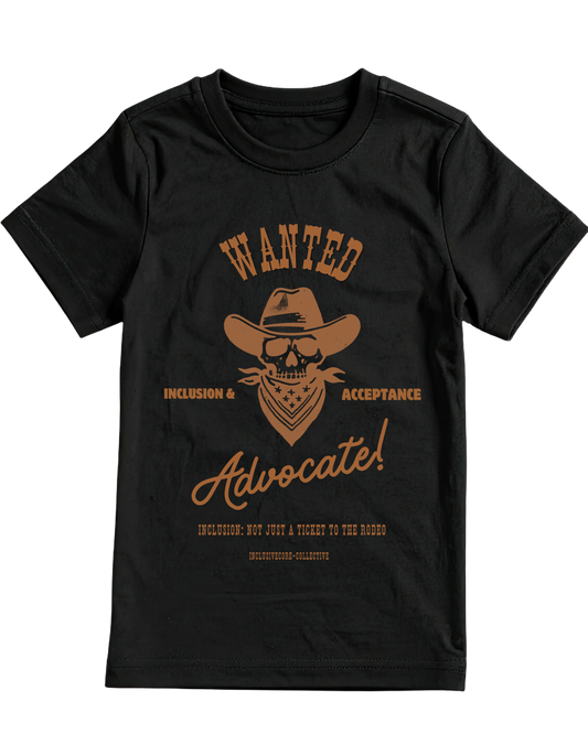 WANTED - Black and Brown Adult Unisex Tee