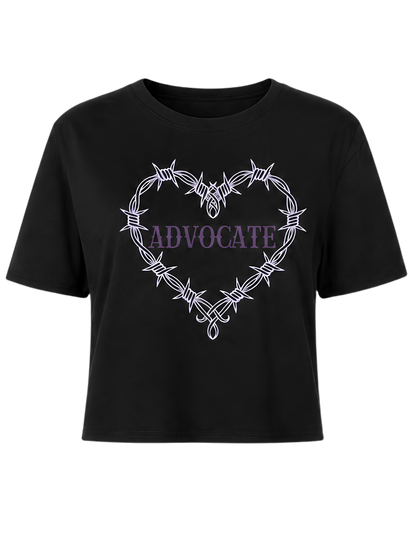 Advocate Barbed Heart Crop Tee