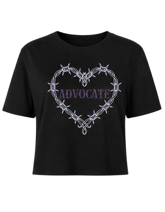 Advocate Barbed Heart Crop Tee